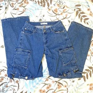 Garage wide leg cargo jeans size 0 or 24💙